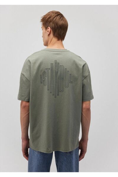 MAVİ ISTANBUL BASKILI TİŞÖRT ERKEK GRAFİK T-SHIRT