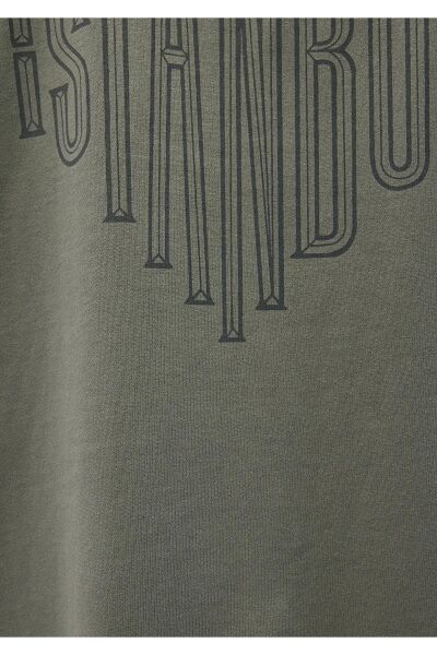 MAVİ ISTANBUL BASKILI TİŞÖRT ERKEK GRAFİK T-SHIRT