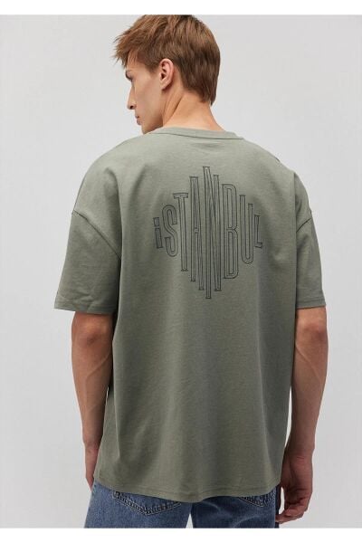 MAVİ ISTANBUL BASKILI TİŞÖRT ERKEK GRAFİK T-SHIRT