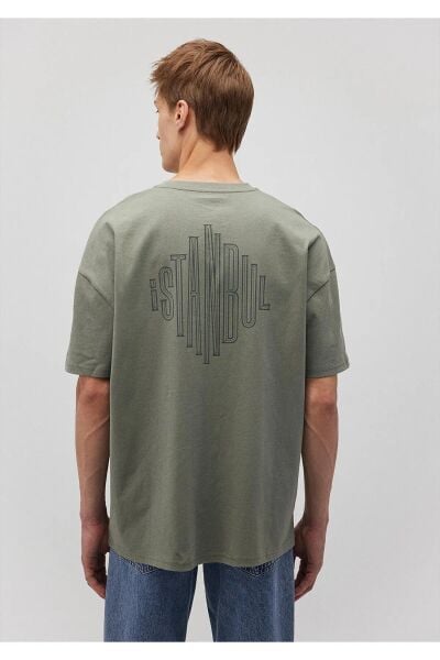 MAVİ ISTANBUL BASKILI TİŞÖRT ERKEK GRAFİK T-SHIRT