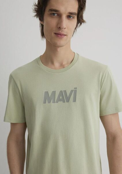 MAVİ BASKILI TİŞÖRT ERKEK LOGO T-SHIRT