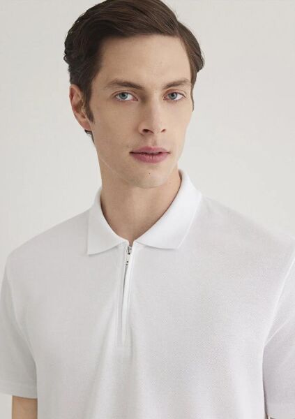 MAVİ HALF ZIP POLO ERKEK POLO T-SHIRT