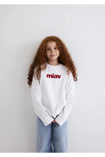 MAVİ MIAV BASKILI SWEATSHIRTS ERKEK ÇOCUK SWEATSHIRT