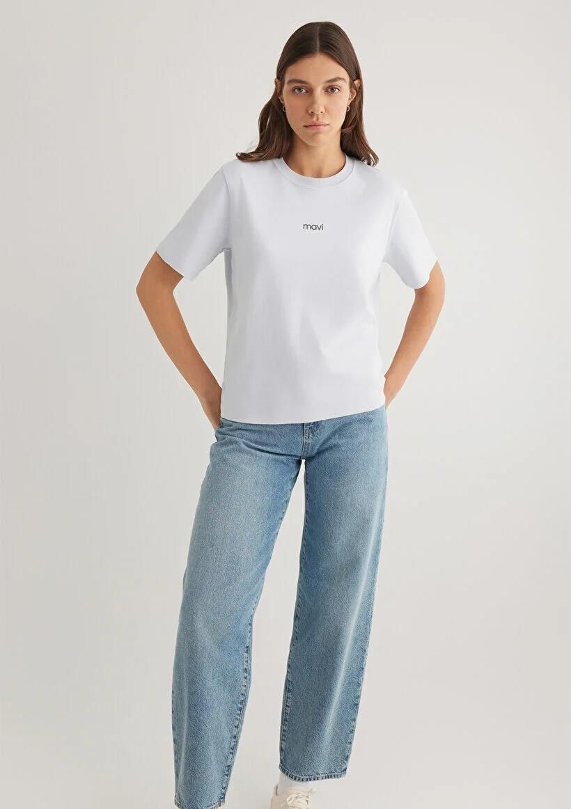 MAVİ LOGO T-SHIRT KADIN LOGO T-SHIRT