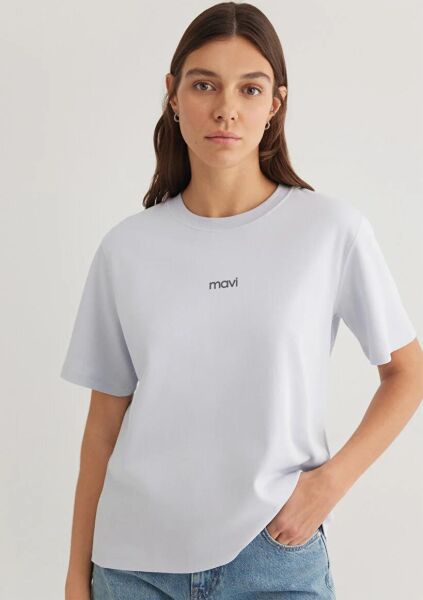 MAVİ LOGO T-SHIRT KADIN LOGO T-SHIRT