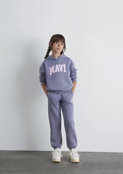 MAVİ LOGO BASKILI EŞOFMAN ALTI KIZ ÇOCUKS EŞOFMAN ALTI