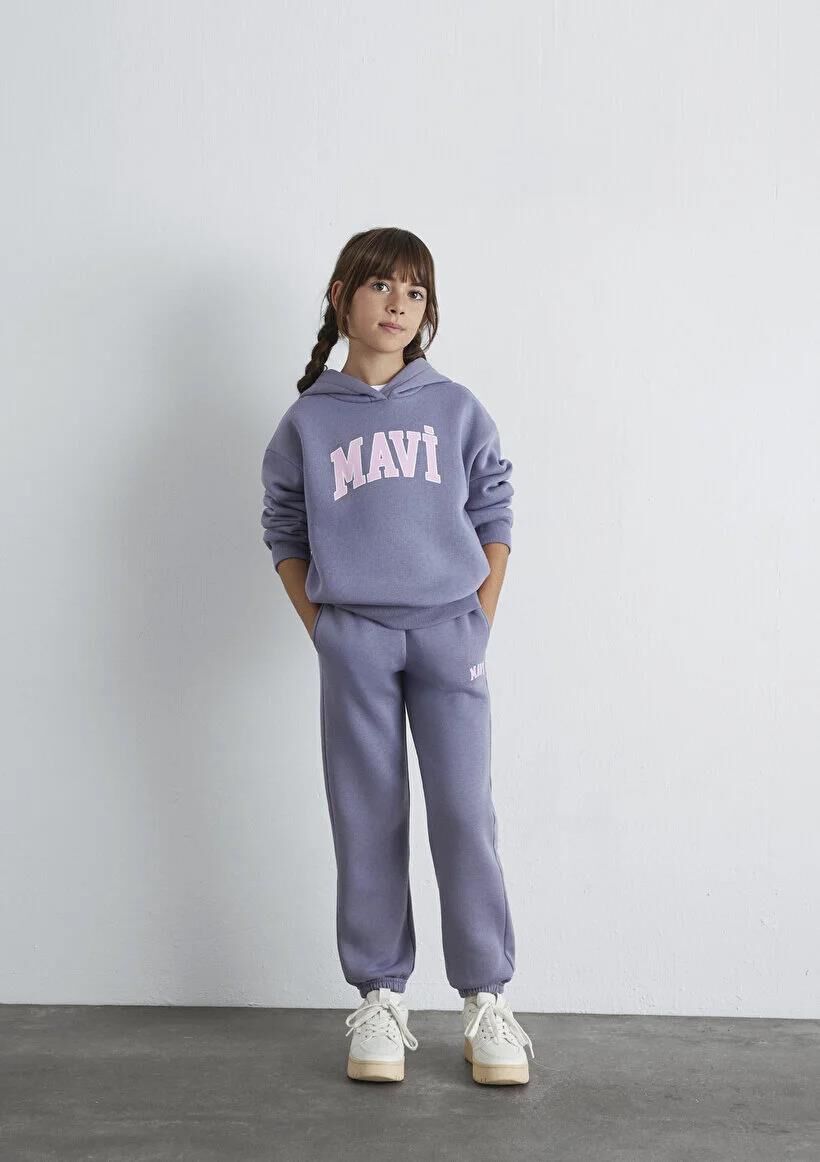 MAVİ MAVİ LOGO BASKILI KIZ ÇOCUK EŞOFMAN ALTI
