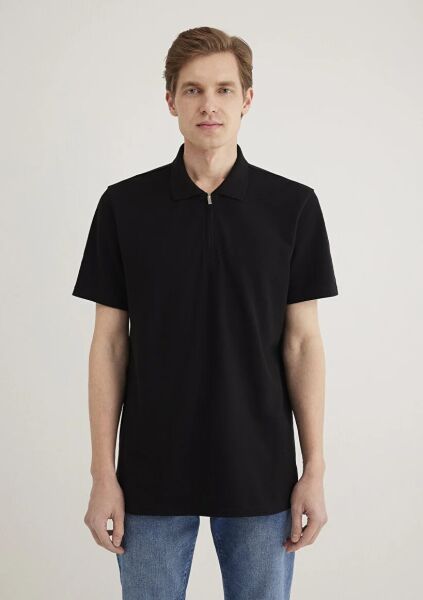 MAVİ HALF ZIP POLO ERKEK POLO T-SHIRT