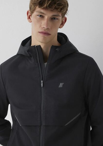 MAVİ KAPÜŞONLU ERKEK CEKET