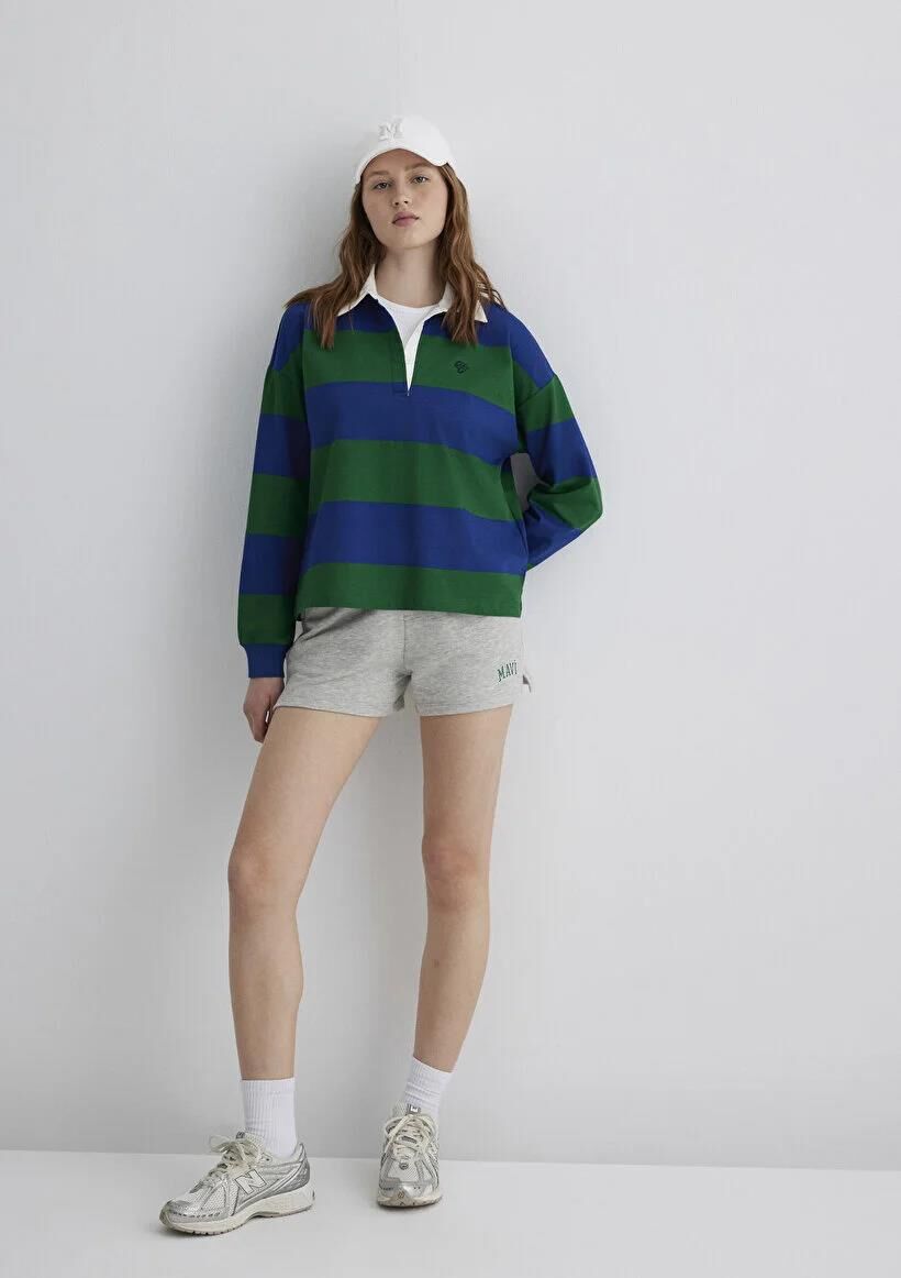 MAVİ KADIN ÖRME ŞORT