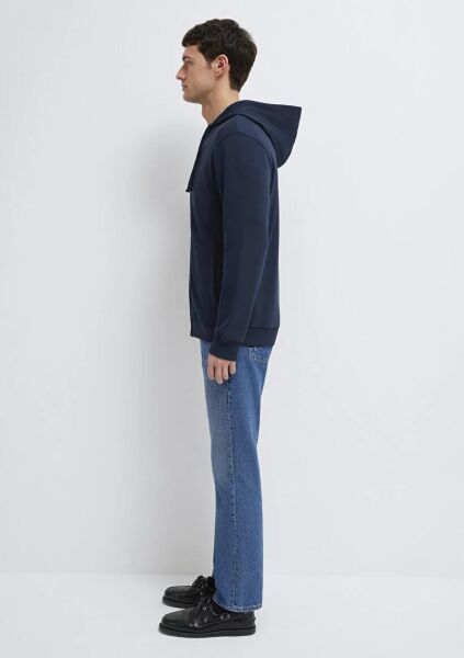 MAVİ KAPÜŞONLU FULL ZIP ERKEK SWEATSHIRT