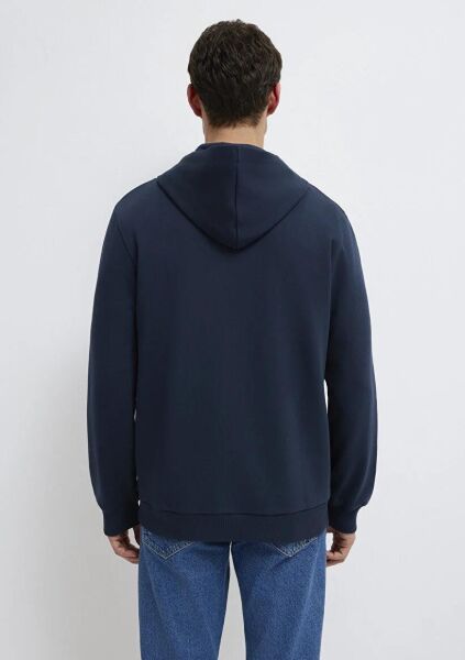 MAVİ KAPÜŞONLU FULL ZIP ERKEK SWEATSHIRT
