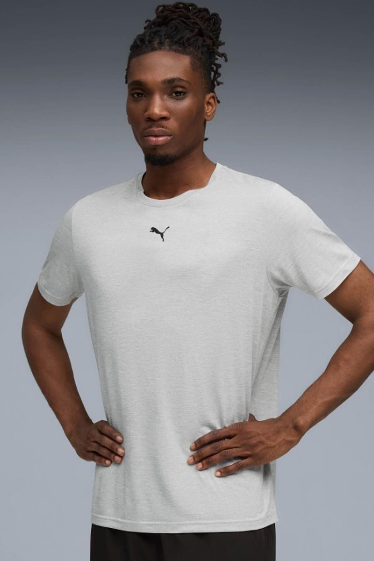 PUMA ESSENTIALS HEATHER CAT TEE ERKEK T-SHIRT