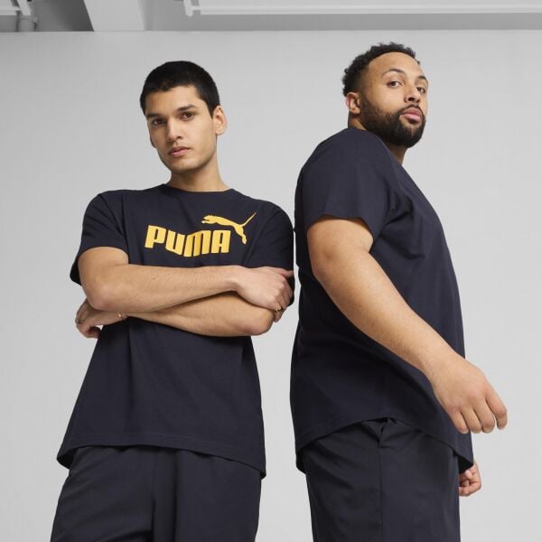 PUMA ESS NO. 1 LOGO TEE NEW NAVY UNISEX KISA KOL T-SHIRT