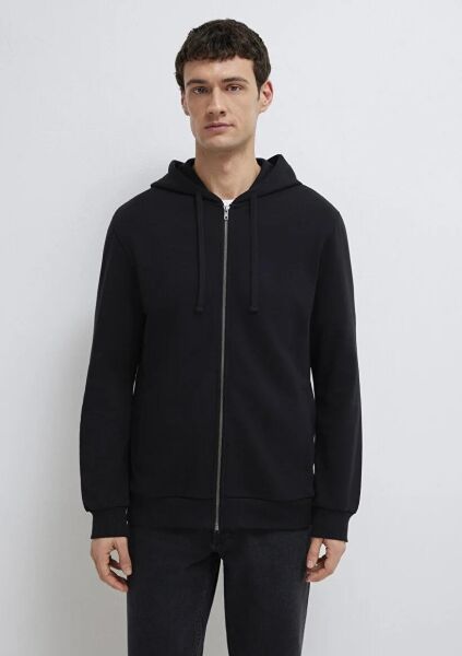 MAVİ KAPÜŞONLU FULL ZIP ERKEK KAPÜŞONLU SWEATSHIRT