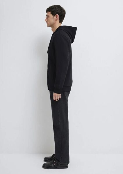 MAVİ KAPÜŞONLU FULL ZIP ERKEK KAPÜŞONLU SWEATSHIRT
