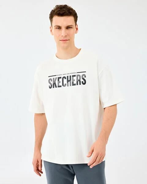 SKECHERS M HEAVY FABRIC T-SHIRT ERKEK T-SHIRT