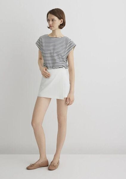 MAVİ KADIN DOKUMA ŞORT ETEK