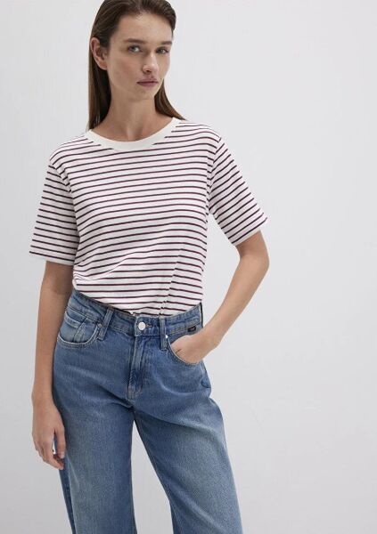 MAVİ BİSİKLET YAKA TİŞÖRT KADIN BASIC, SEMI BASIC