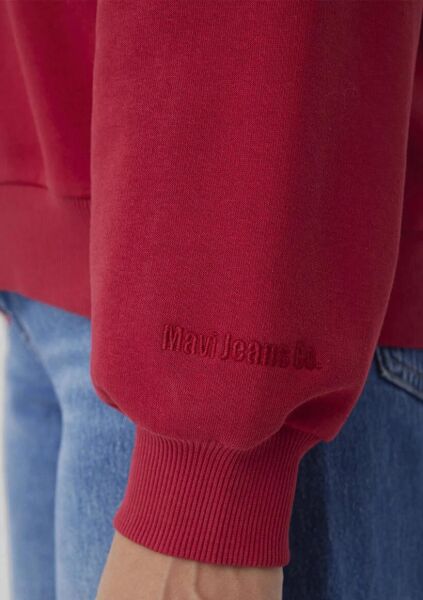 MAVİ BISIKLET YAKA KADIN SWEATSHIRT