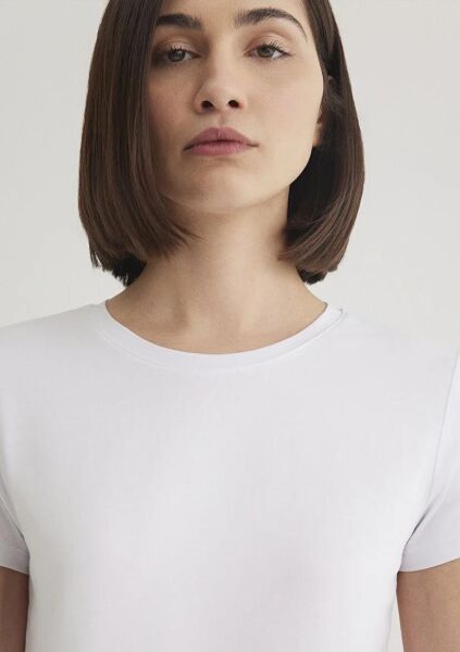 MAVİ YUVARLAK YAKA BASIC TİŞÖRT KADIN BASIC, SEMI BASIC