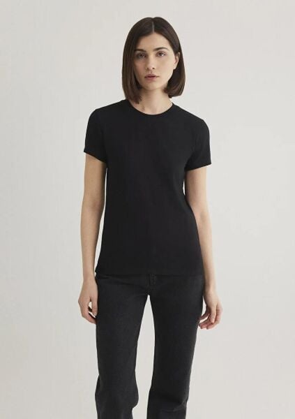 MAVİ YUVARLAK YAKA BASIC TİŞÖRT KADIN BASIC, SEMI BASIC