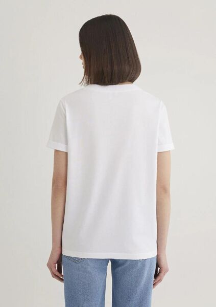 MAVİ V YAKA BASIC TİŞÖRT KADIN BASIC, SEMI BASIC