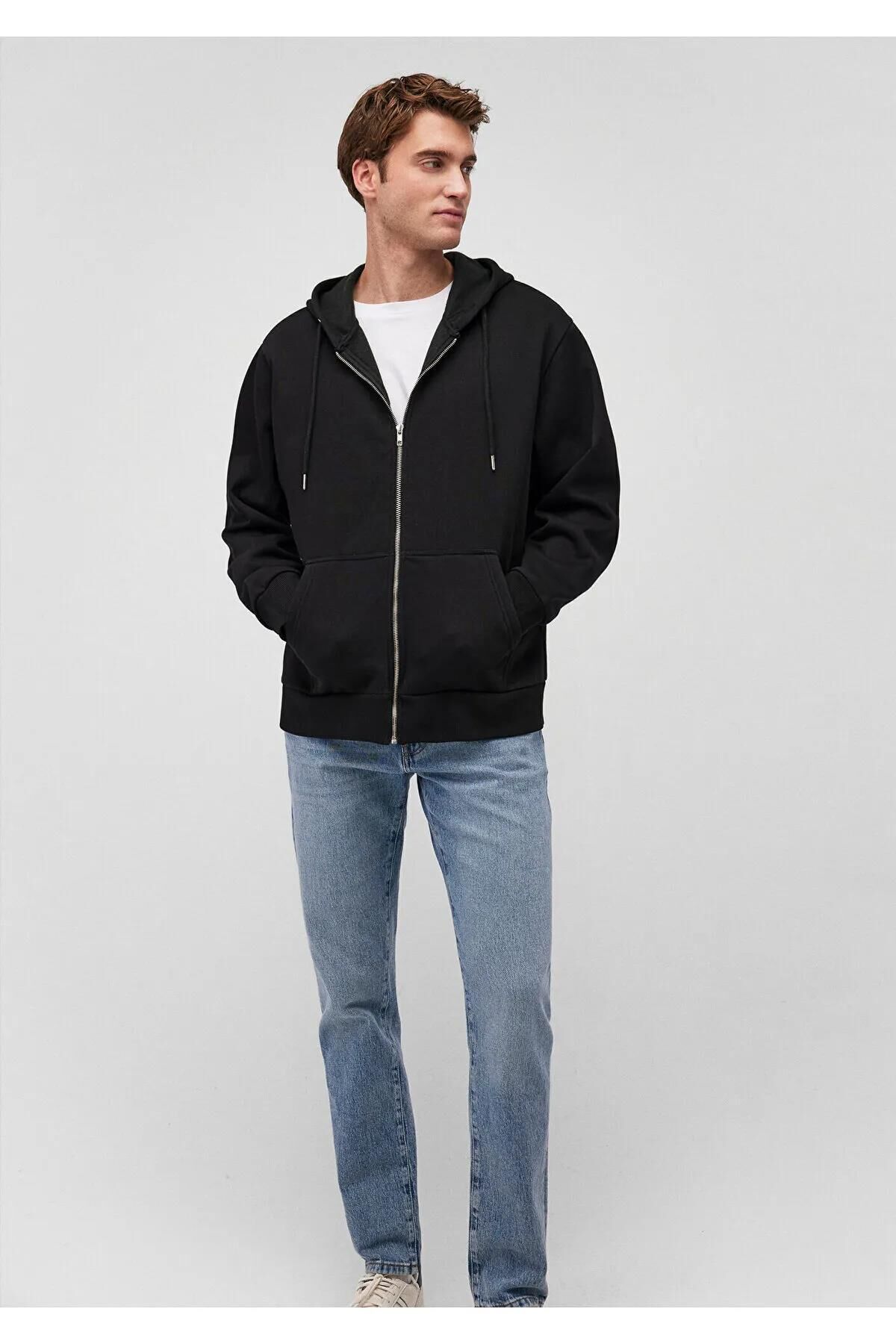 MAVİ KAPÜŞONLU SWEATSHIRT ERKEK SWEATSHIRT