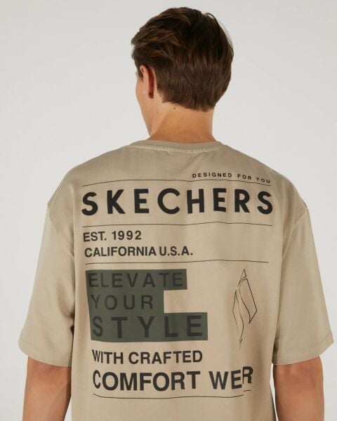 SKECHERS M GRAPHIC TEE HEAVY WEIGHT OVERSİZE T-SHİRT ERKEK T-SHIRT