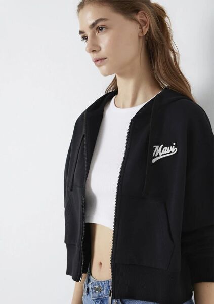 MAVİ FERMUARLI KADIN SWEATSHIRT