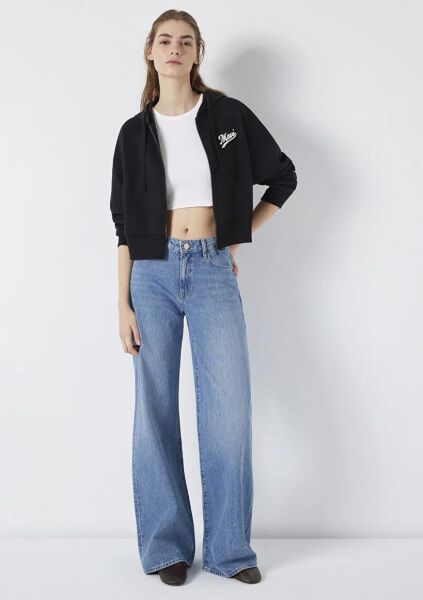 MAVİ FERMUARLI KADIN SWEATSHIRT