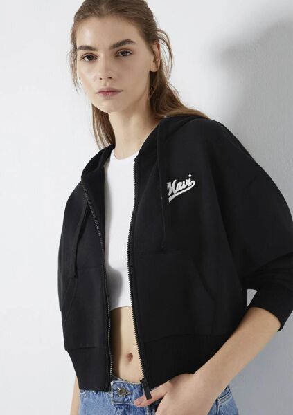 MAVİ FERMUARLI KADIN SWEATSHIRT