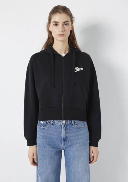 MAVİ FERMUARLI KADIN SWEATSHIRT