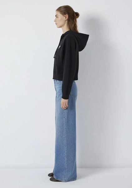 MAVİ FERMUARLI KADIN SWEATSHIRT