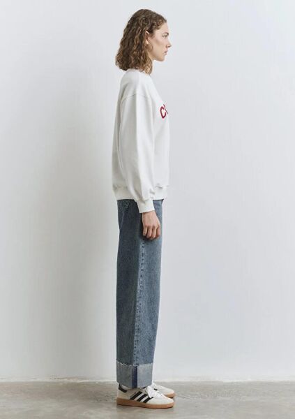 MAVİ COLLECTION BASKILI KADIN 0 YAKA SWEATSHIRT