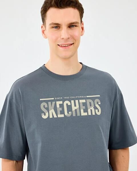 SKECHERS M HEAVY FABRIC T-SHIRT ERKEK T-SHIRT