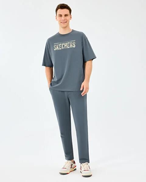 SKECHERS M HEAVY FABRIC T-SHIRT ERKEK T-SHIRT