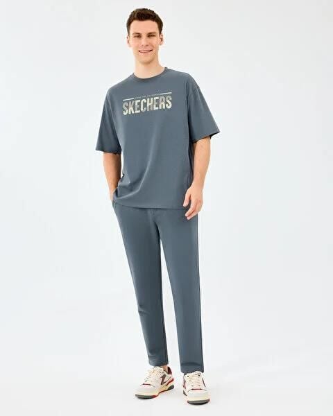 SKECHERS M HEAVY FABRIC T-SHIRT ERKEK T-SHIRT