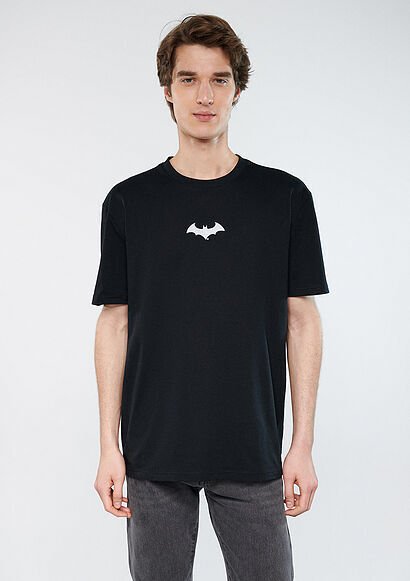 MAVİ BATMAN REFLEKTÖR BASKILI TİŞÖRT ERKEK PROJE, LİSANS T-SHIRT