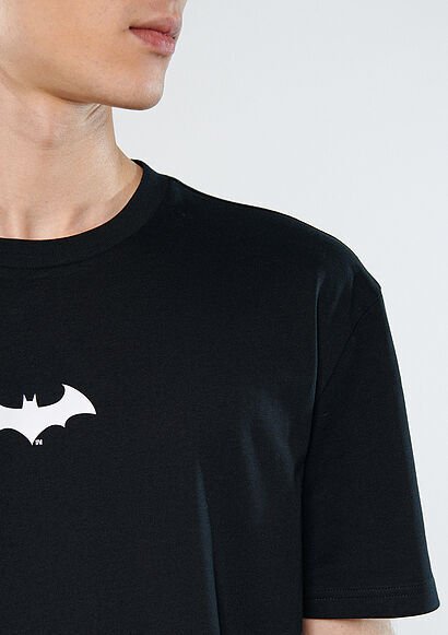MAVİ BATMAN REFLEKTÖR BASKILI TİŞÖRT ERKEK PROJE, LİSANS T-SHIRT