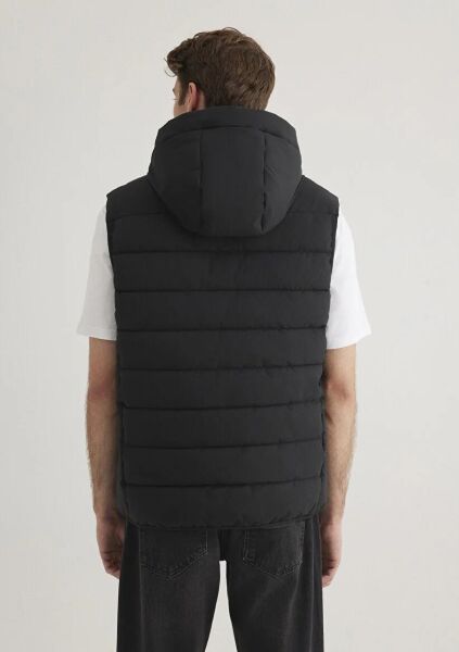 MAVİ KAPÜŞONLU ERKEK YELEK