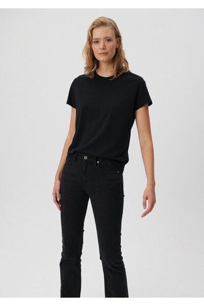 MAVİ YUVARLAK YAKA TİŞÖRT KADIN BASIC, SEMI BASIC