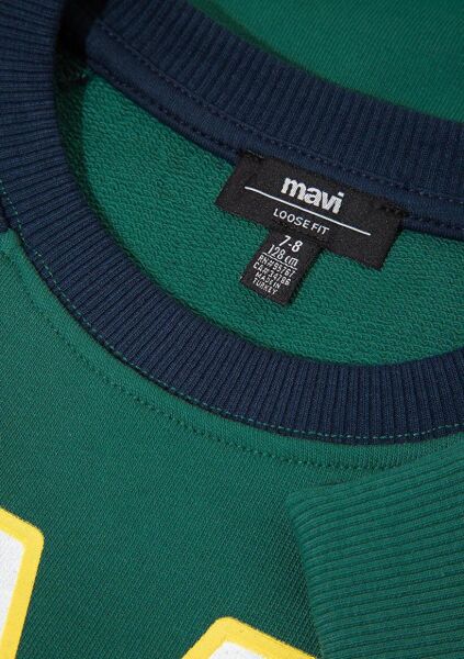 MAVİ M BASKILI ERKEK ÇOCUK 0 YAKA SWEATSHIRT