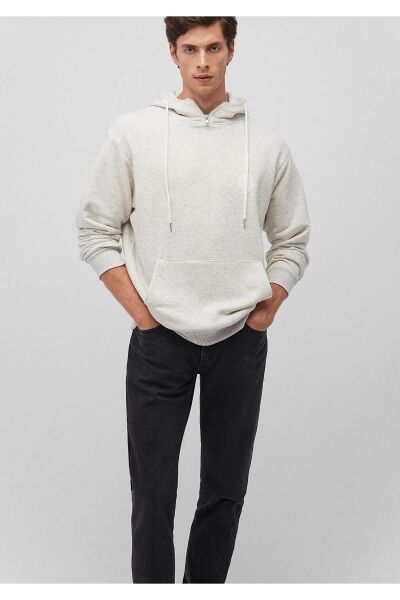 MAVİ FERMUARLI KAPÜŞONLU SWEATSHIRT ERKEK SWEATSHIRT