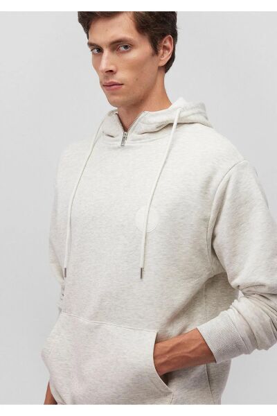 MAVİ FERMUARLI KAPÜŞONLU SWEATSHIRT ERKEK SWEATSHIRT