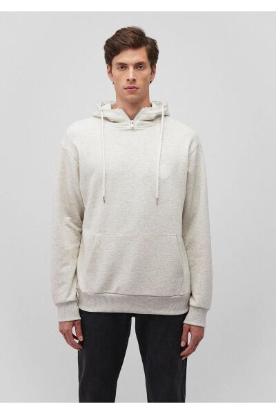 MAVİ FERMUARLI KAPÜŞONLU SWEATSHIRT ERKEK SWEATSHIRT