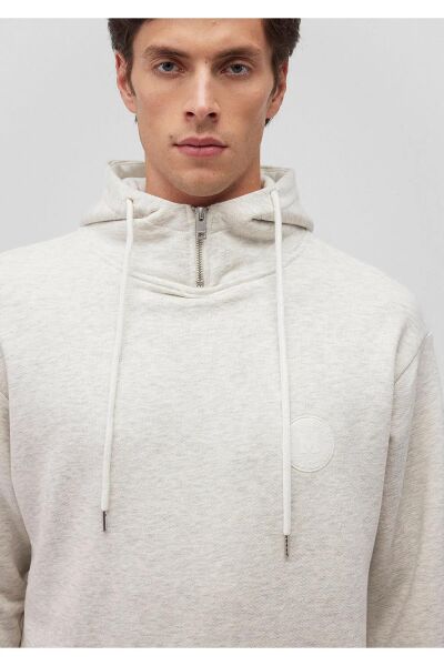 MAVİ FERMUARLI KAPÜŞONLU SWEATSHIRT ERKEK SWEATSHIRT