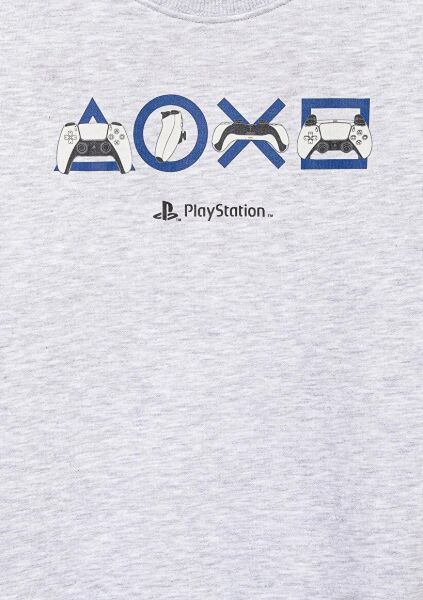 MAVİ PS PLAYSTATION BASKILI ERKEK ÇOCUK 0 YAKA SWEATSHIRT