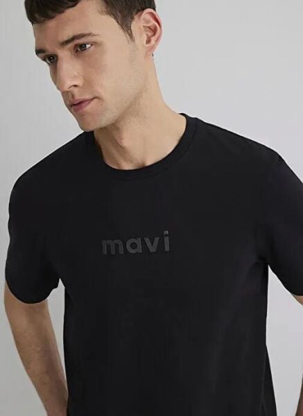 MAVİ BASKILI ERKEK T-SHIRT