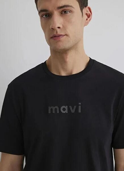MAVİ BASKILI ERKEK T-SHIRT